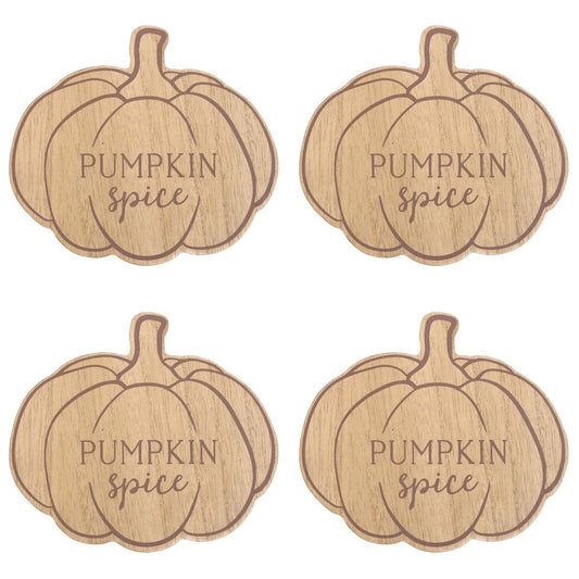 Pumpkin Spice Autumn Fall onderzetter set van 4