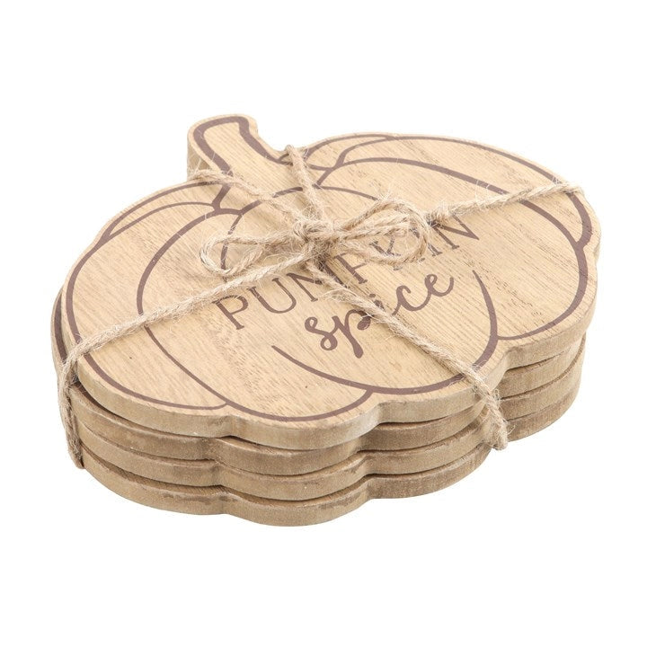 Pumpkin Spice Autumn Fall onderzetter set van 4