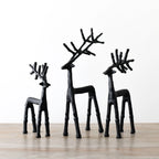 Black Metal Reindeer 28cm