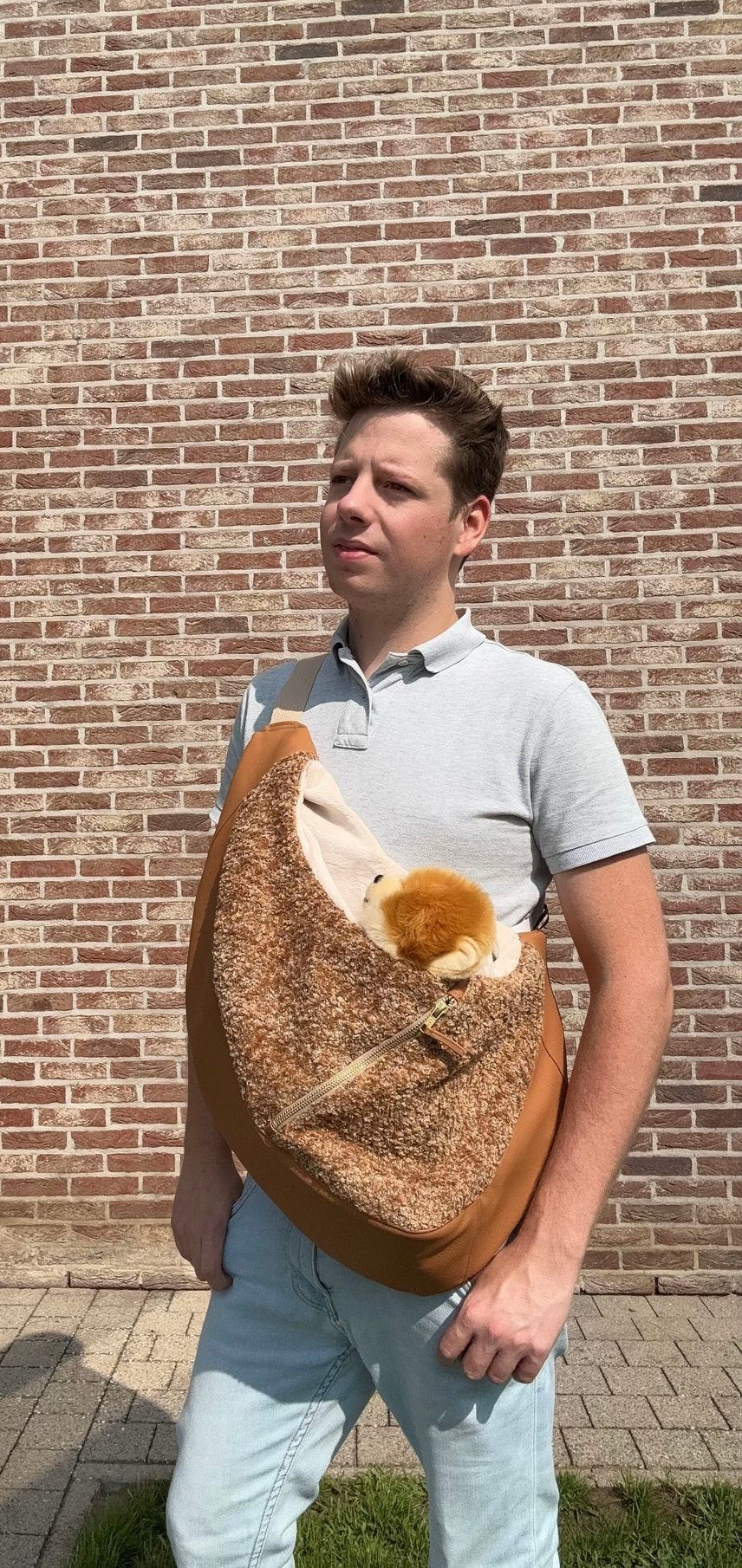 Luno shoulderbag Camel - cognac  ecoleather