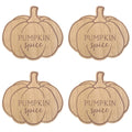 Pumpkin Spice Autumn Fall onderzetter set van 4