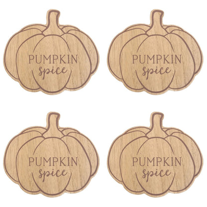 Pumpkin Spice Autumn Fall onderzetter set van 4