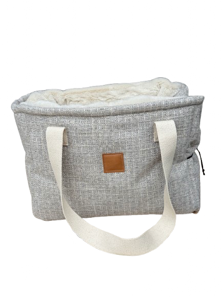 Magaret Bag Chanel taupe + panna faux fur