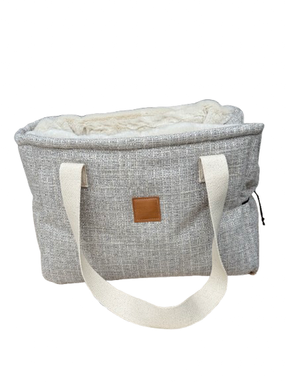 Magaret Bag Chanel taupe + panna faux fur
