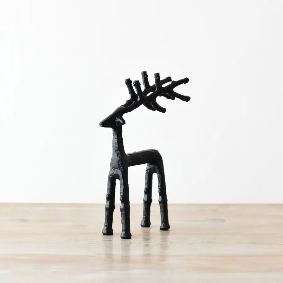 Black Metal Reindeer 28cm