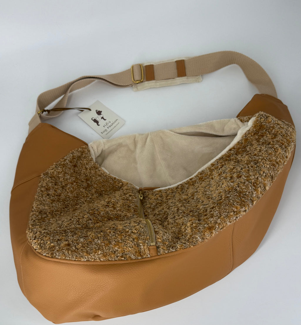 Luno shoulderbag Camel - cognac  ecoleather