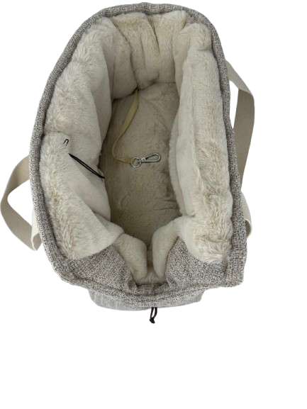 Magaret Bag Chanel taupe + panna faux fur