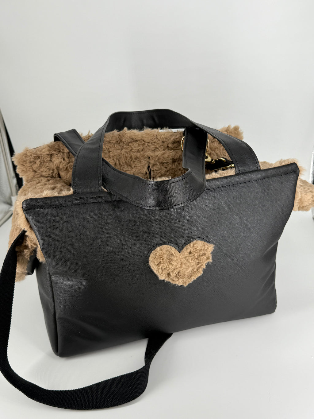 SiSi BAG Black with Teddy met schouderriem