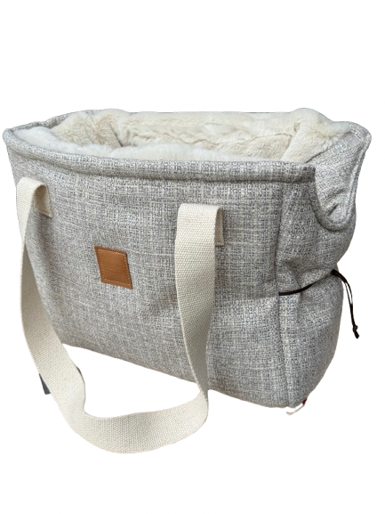 Magaret Bag Chanel taupe + panna faux fur