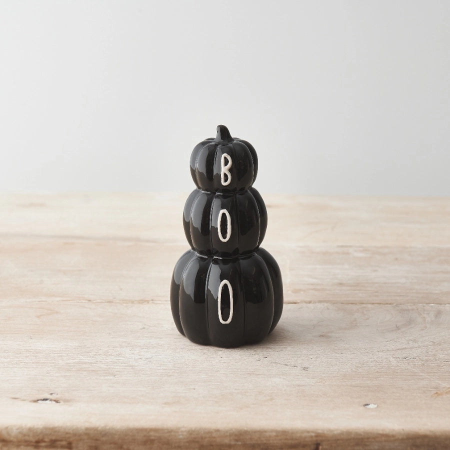 Black Pumpkin Stack, 12cm