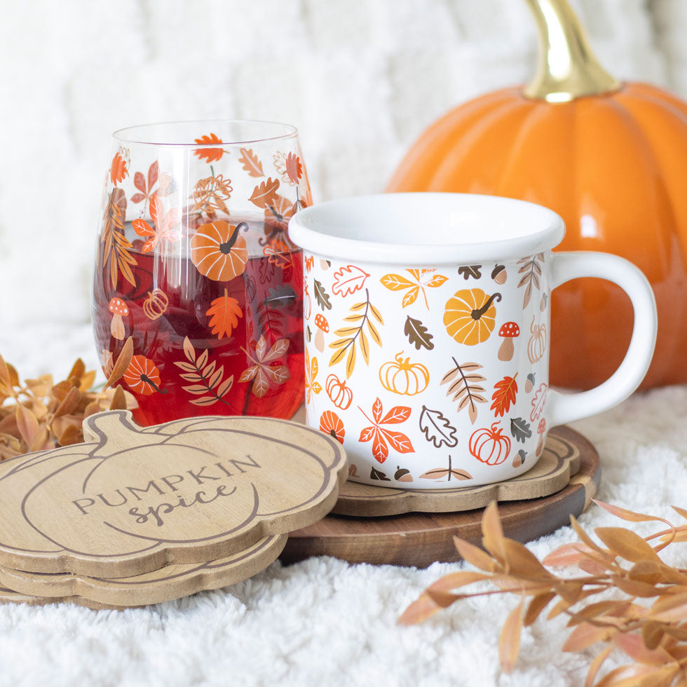 Pumpkin Spice Autumn Fall onderzetter set van 4